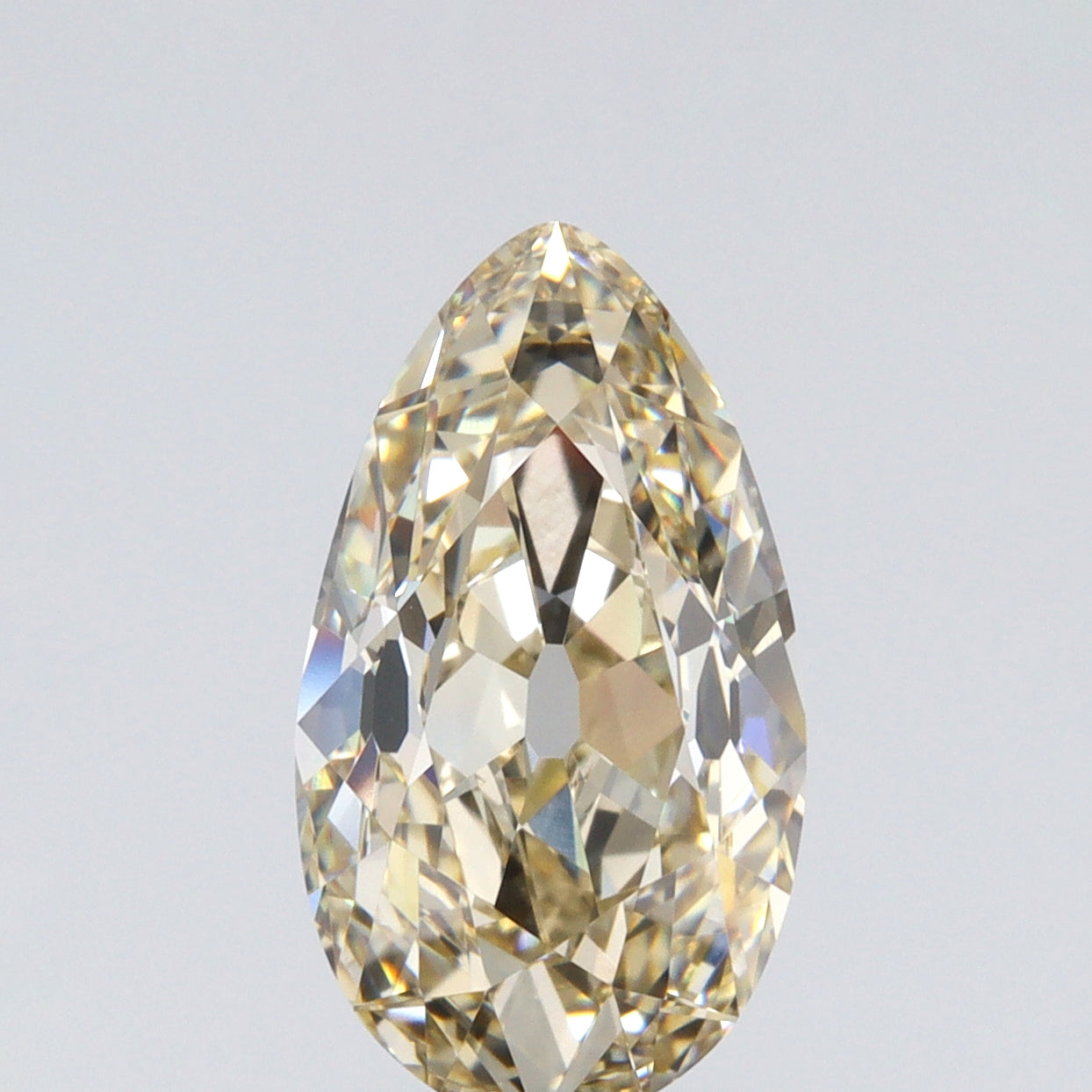 3.04ct | Fancy Light Brownish Yellow VVS2 Pear Shape Old Mine Cut Diamond (GIA) - Modern Rustic Diamond