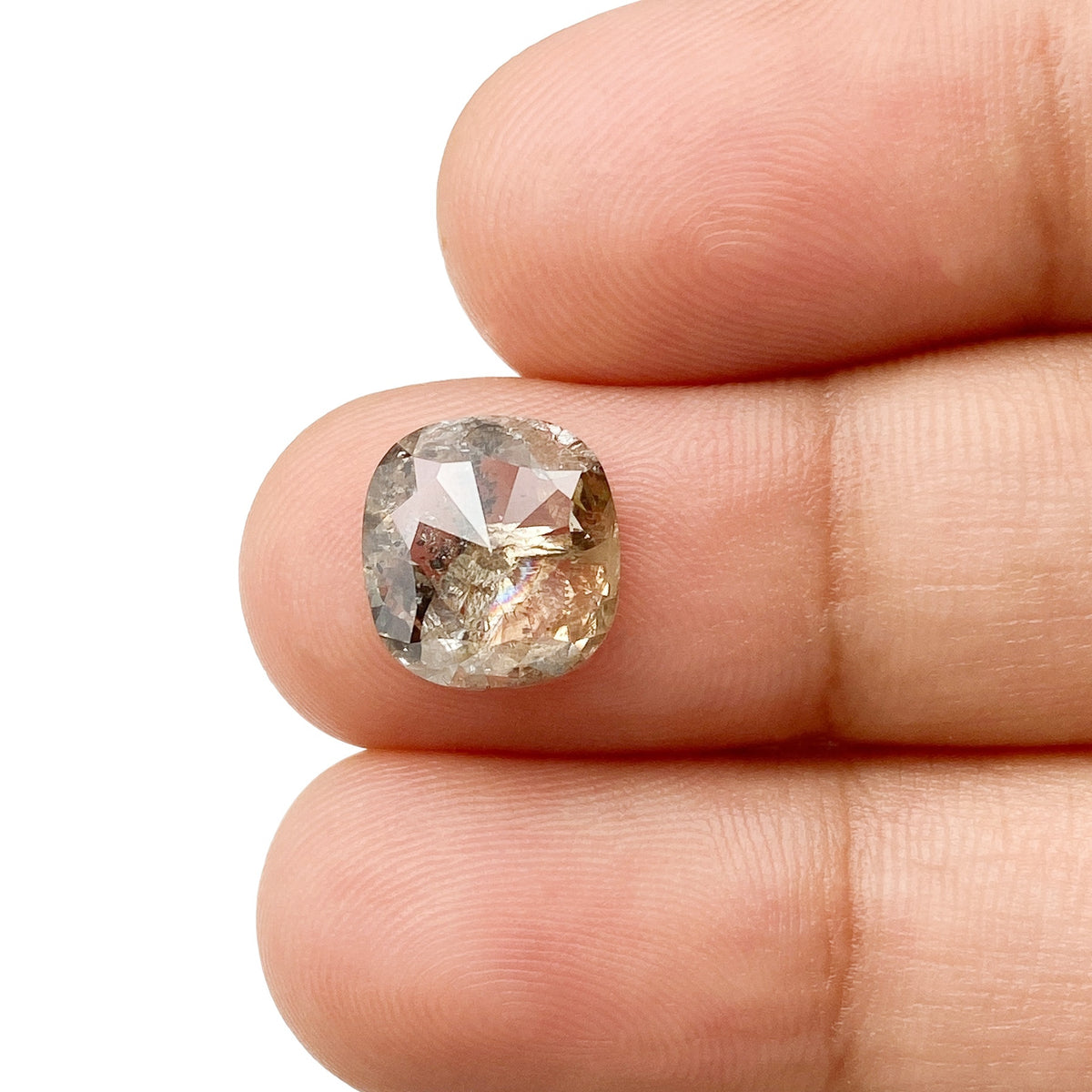 3.04ct | Rustic  Cushion Shape Rose Cut Diamond - Modern Rustic Diamond
