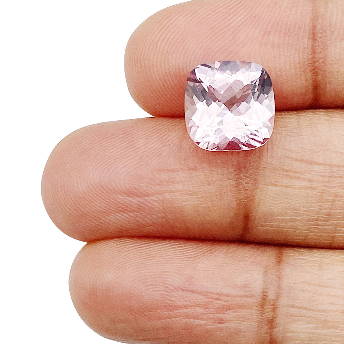 3.06ct |  Cushion Shape  Morganite - Modern Rustic Diamond