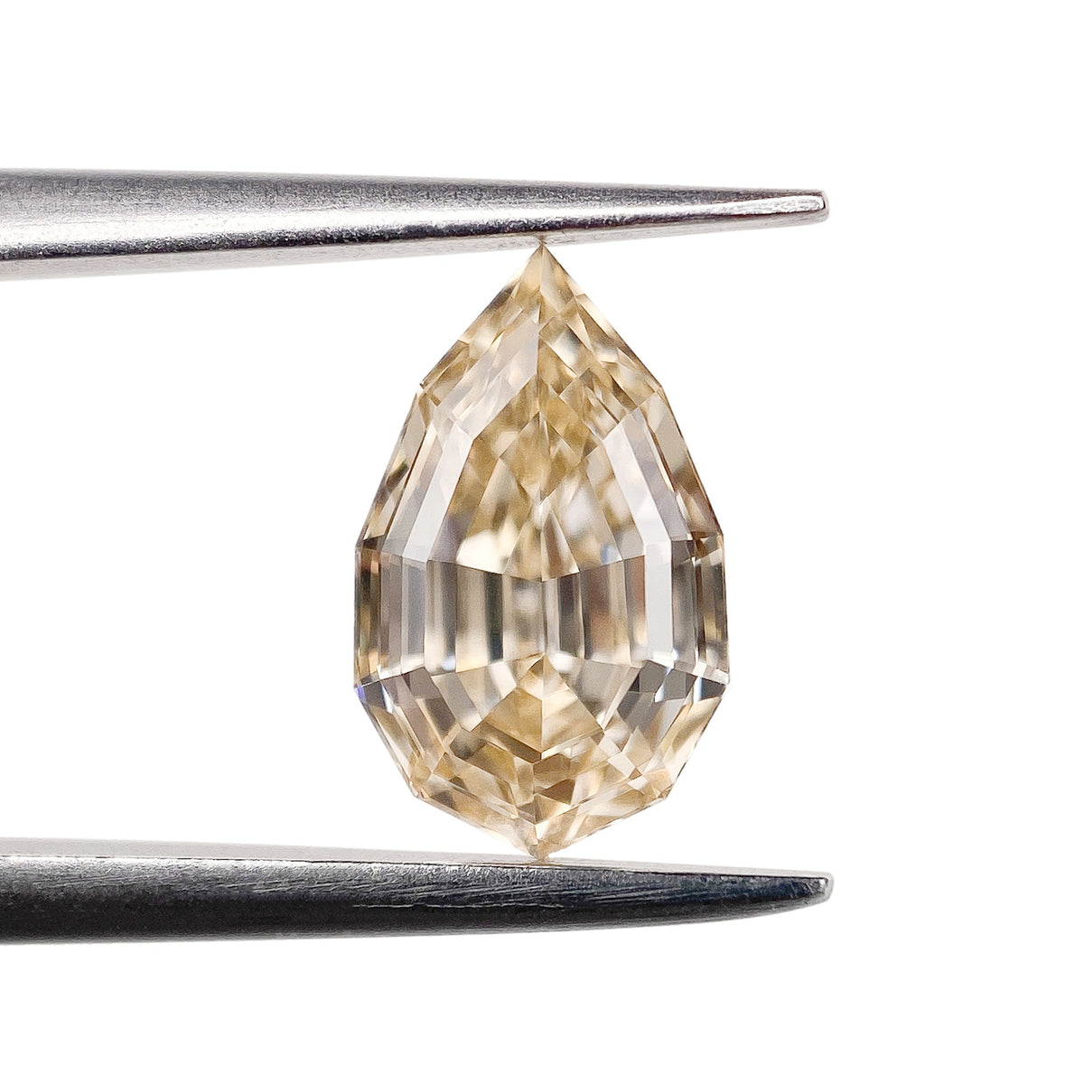 1.29ct | U-V/VVS2 Pear Shape Lattice Cut Diamond (GIA) - Modern Rustic Diamond