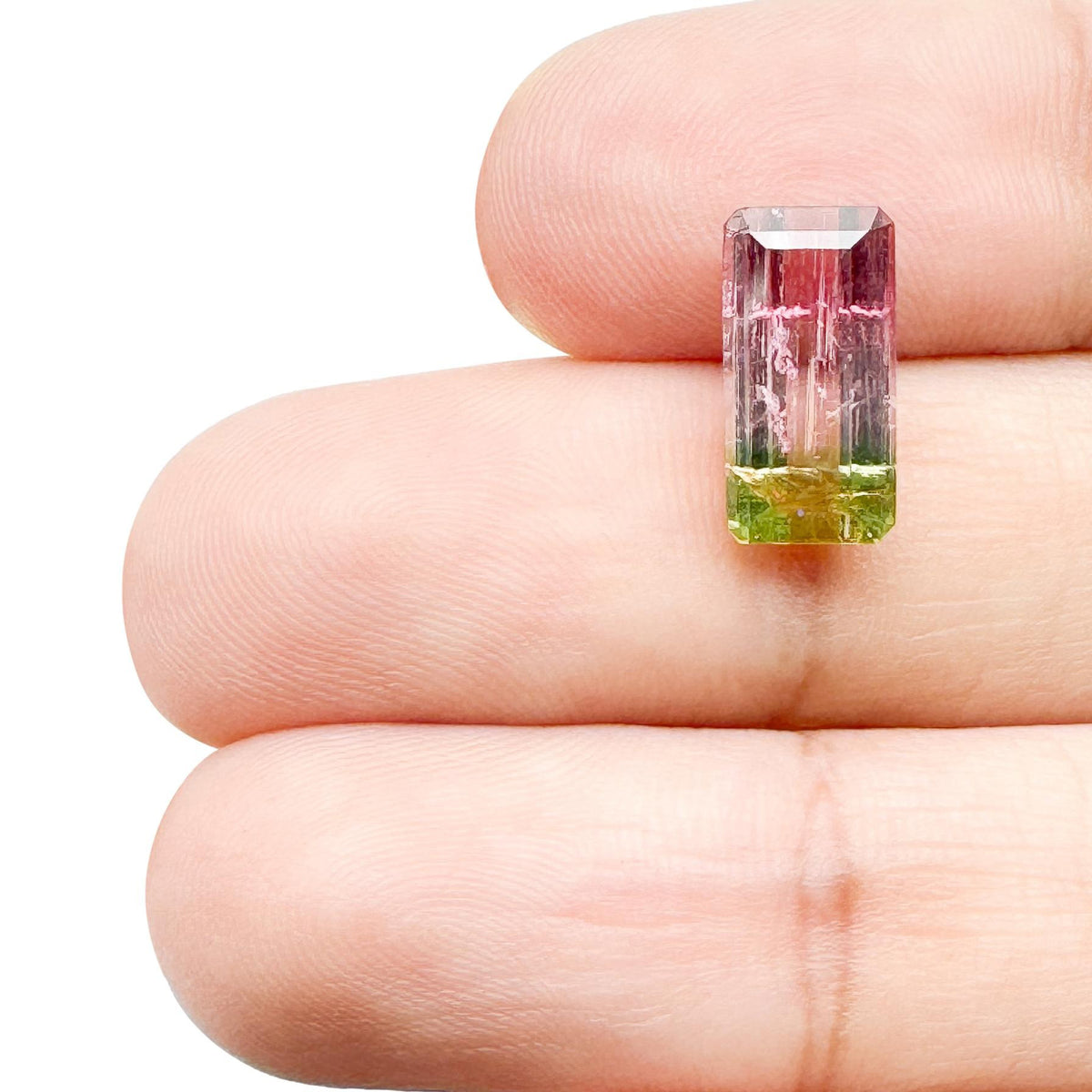 3.07ct |  Emerald Shape Step Cut Tourmaline - Modern Rustic Diamond