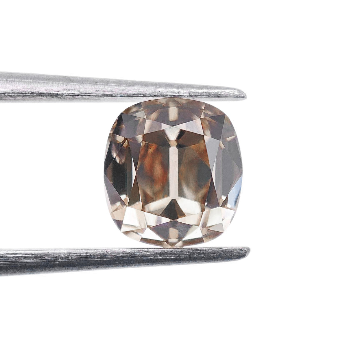 1.51ct | Cognac VS2 Cushion Shape Old Mine Cut Diamond (GIA) - Modern Rustic Diamond