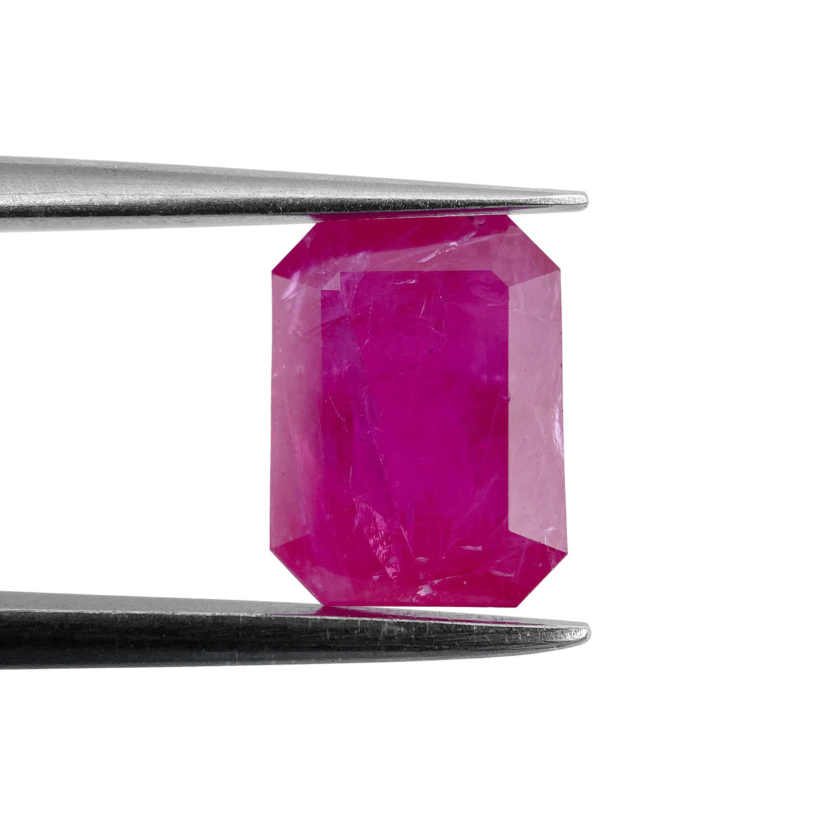 3.10ct | Red/ Emerald Shape Step Cut Diamond - Modern Rustic Diamond