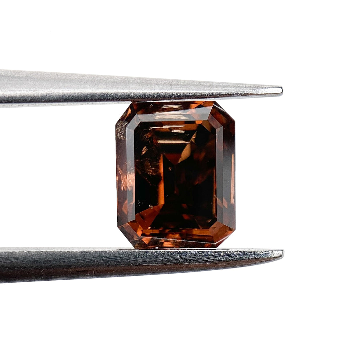 1.04ct | Cognac SI2 Emerald Shape Step Cut Diamond - Modern Rustic Diamond