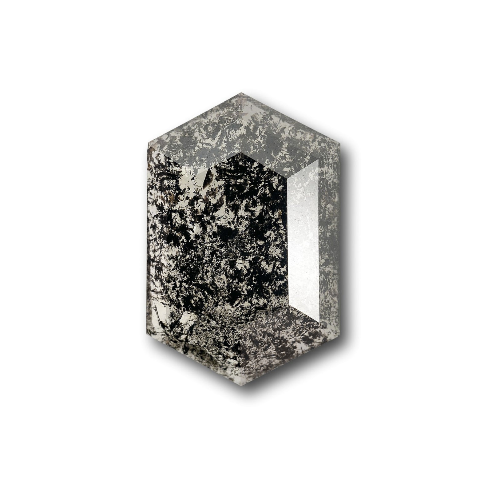 3.15ct | Rustic Hexagon Shape Rose Cut Diamond - Modern Rustic Diamond