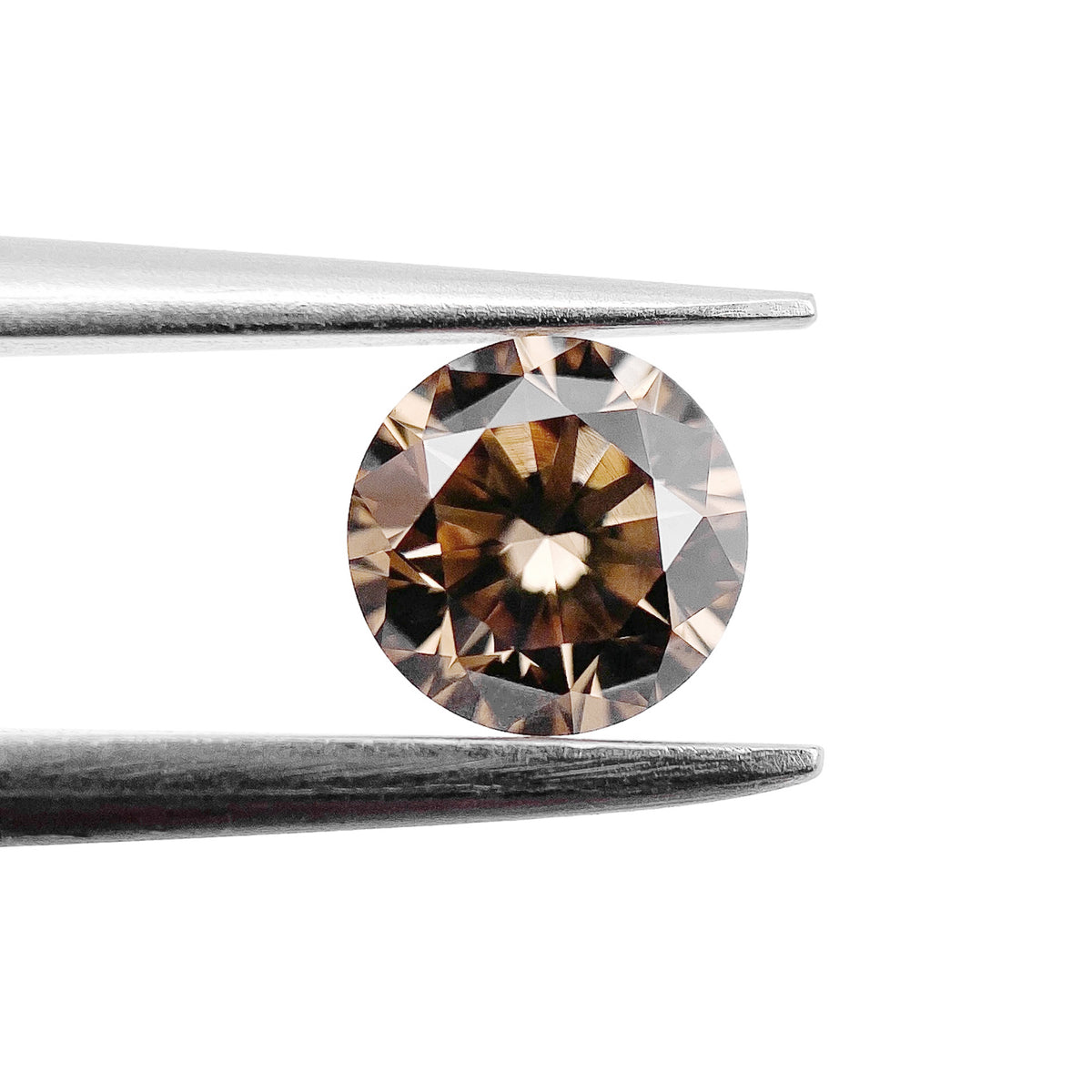 0.48ct | Cognac VS-VVS Round Shape Brilliant Cut Diamond - Modern Rustic Diamond
