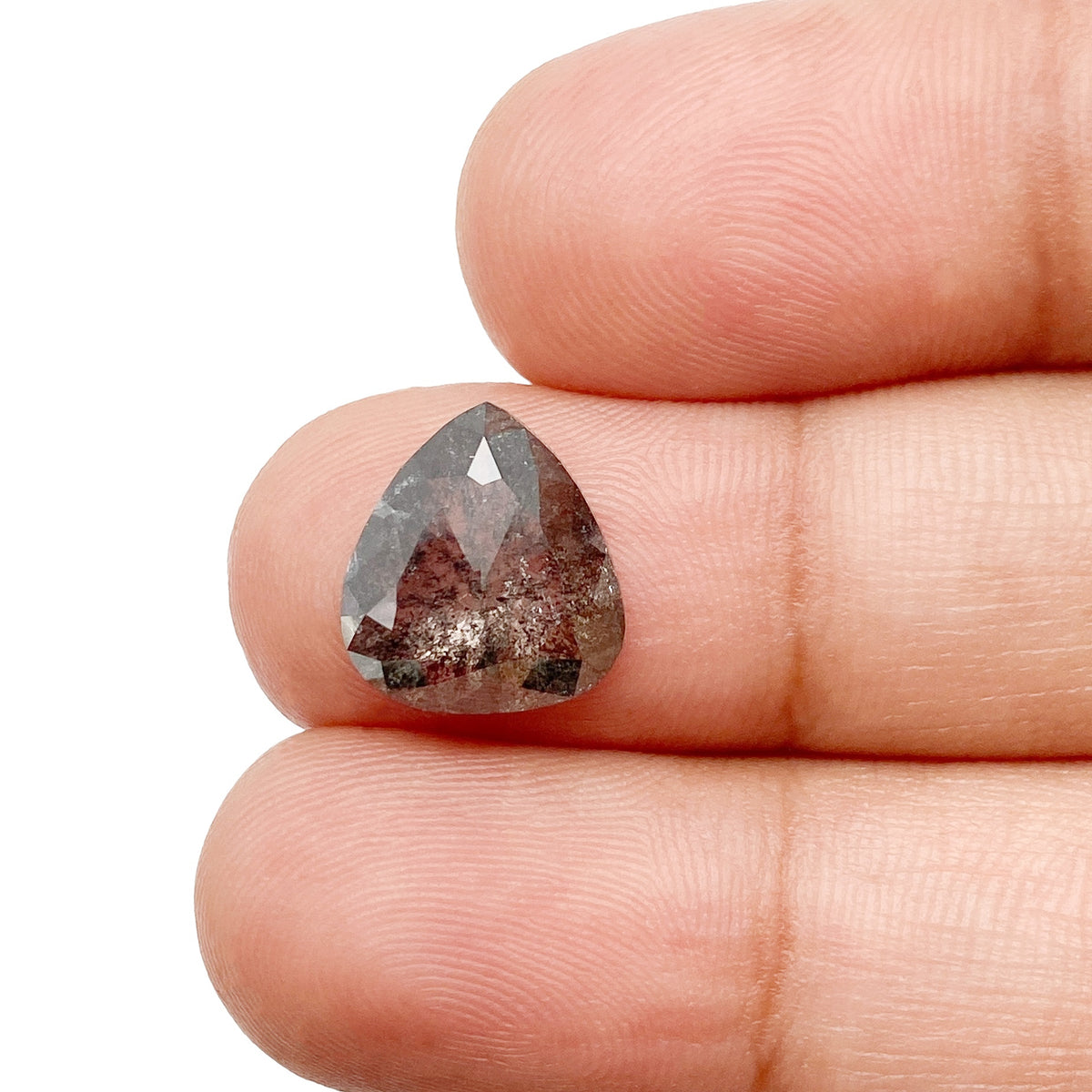 3.24ct | Rustic Pear Shape Rose Cut Diamond - Modern Rustic Diamond