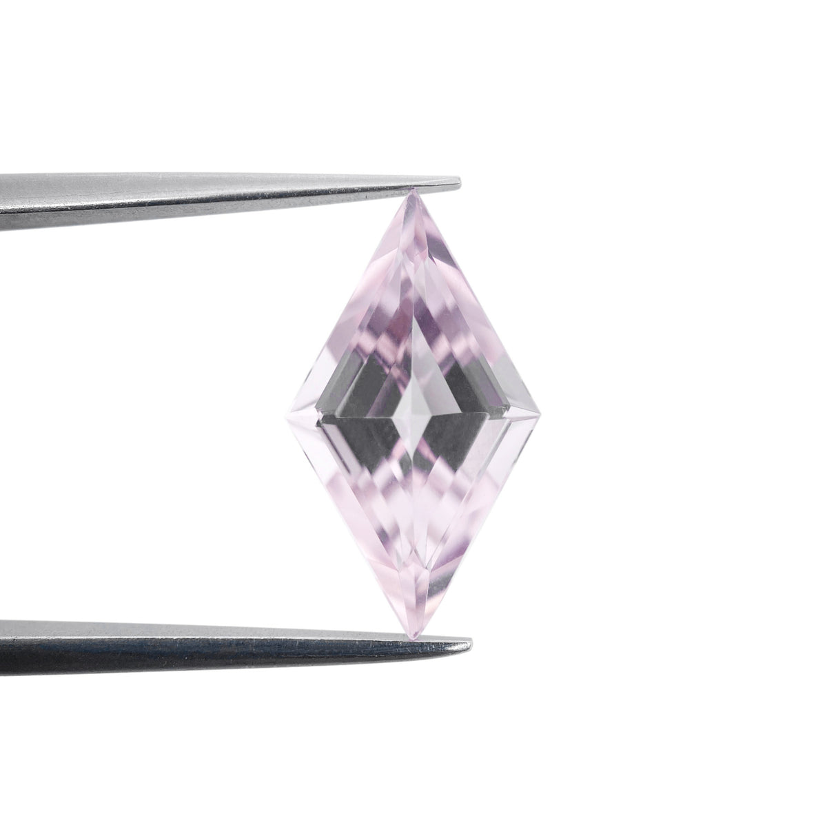 3.26ct |  Lozenge Shape Step Cut Morganite - Modern Rustic Diamond