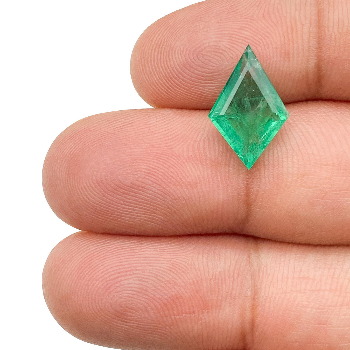 3.34ct | Green/ Kite Shape Step Cut Diamond - Modern Rustic Diamond