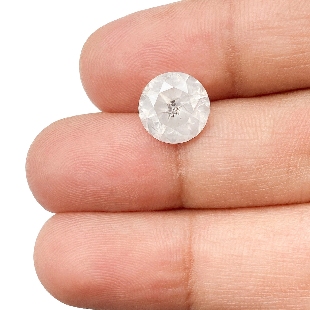 3.39ct | Rustic Round Shape Brilliant Cut Diamond - Modern Rustic Diamond