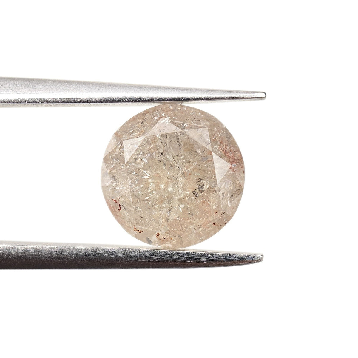 2.56ct | Salt & Pepper Round Shape Brilliant Cut Diamond