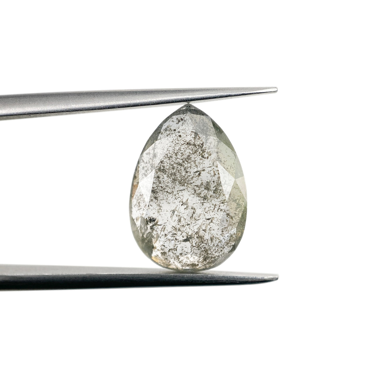 3.42ct | Rustic Pear Shape Rose Cut Diamond - Modern Rustic Diamond