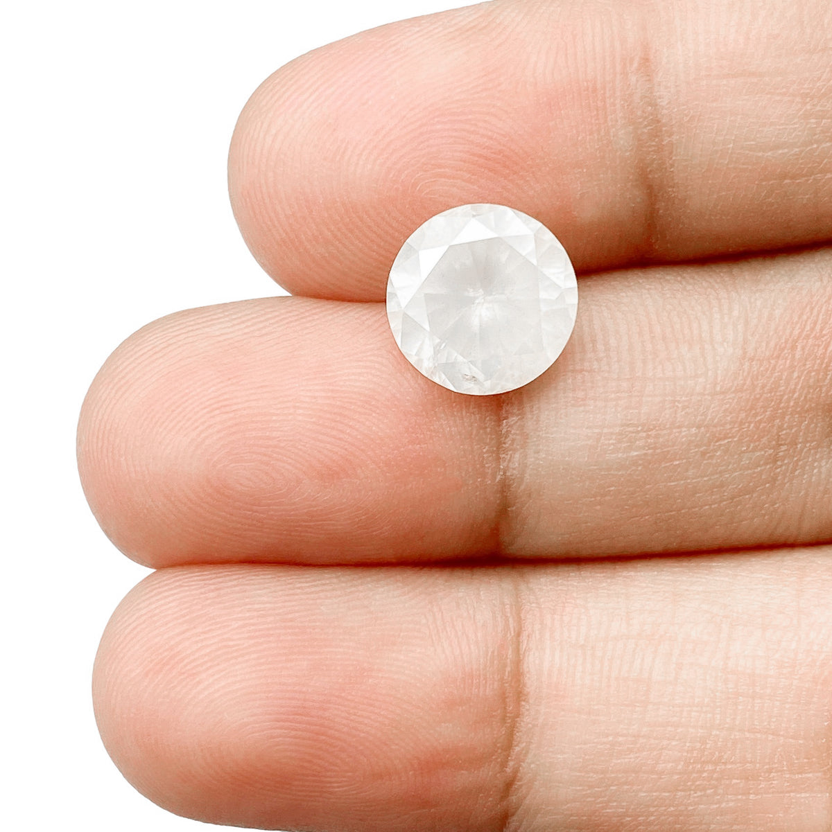 3.43ct | Rustic Round Shape Brilliant Cut Diamond - Modern Rustic Diamond