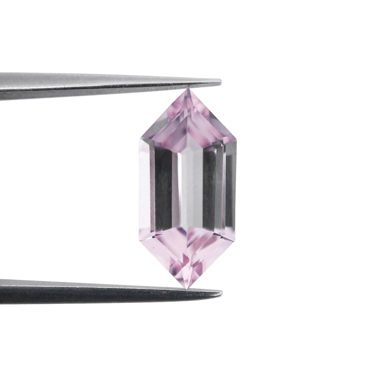 3.53ct |  Hexagon Shape Step Cut Morganite - Modern Rustic Diamond