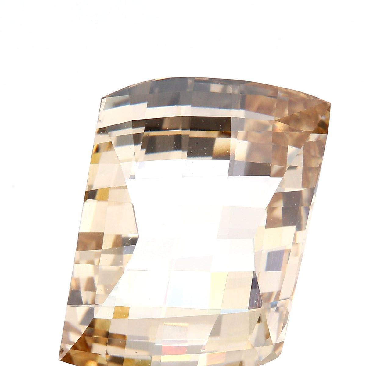 3.57ct | Champagne VVS Rhomboid Shape Rose Cut Diamond - Modern Rustic Diamond