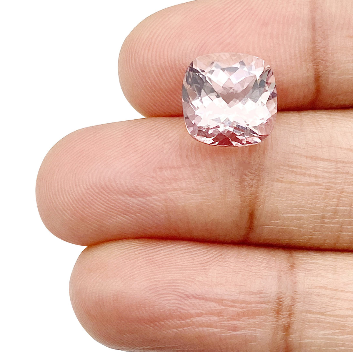 3.59ct |  Cushion Shape  Morganite - Modern Rustic Diamond