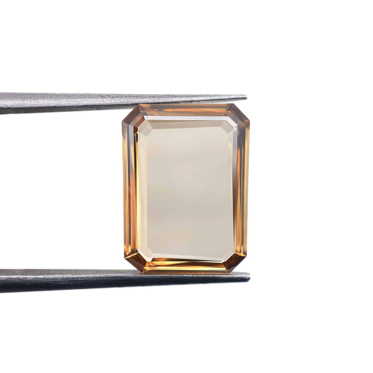 3.57ct | Champagne SI1 Emerald Shape Step Cut Diamond (GIA) - Modern Rustic Diamond