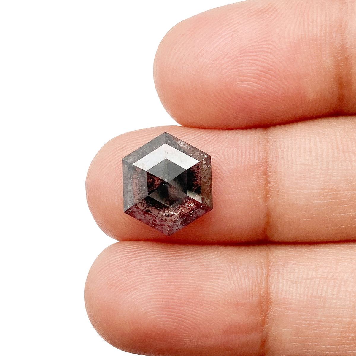 3.73ct | Rustic Hexagon Shape Step Cut Diamond - Modern Rustic Diamond