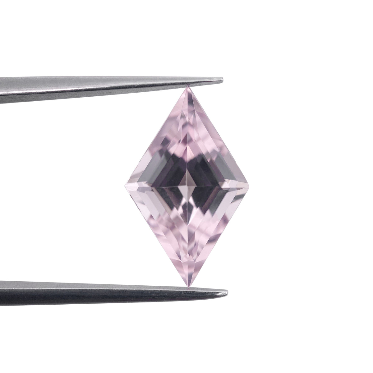 3.80ct |  Lozenge Shape Step Cut Morganite - Modern Rustic Diamond