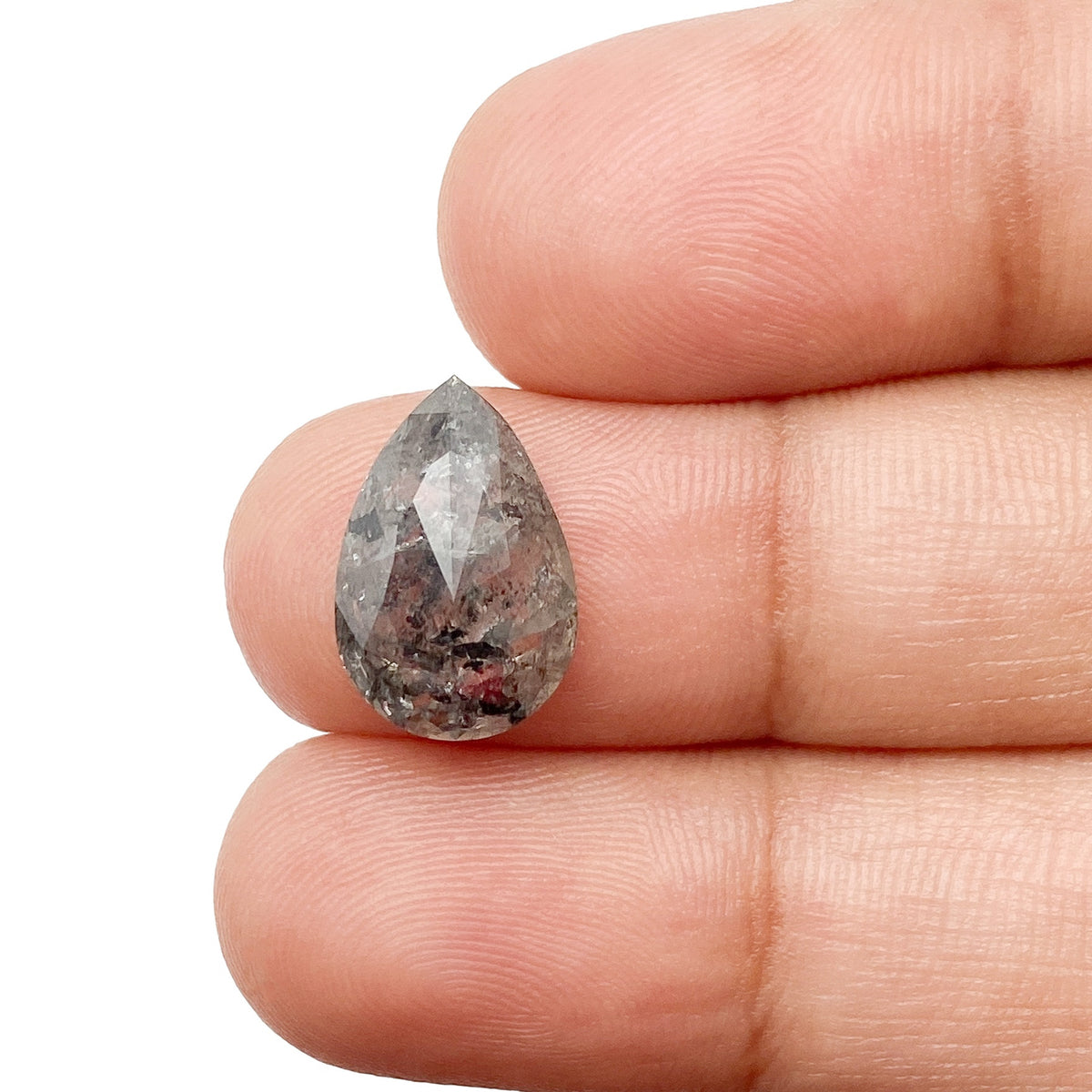 3.85ct | Rustic Pear Shape Brilliant Cut Diamond - Modern Rustic Diamond