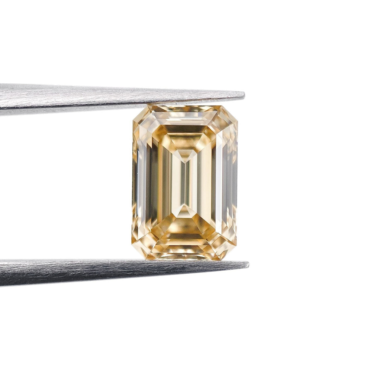 1.53ct | Champagne VVS2 Emerald Shape Step Cut Diamond (GIA) - Modern Rustic Diamond