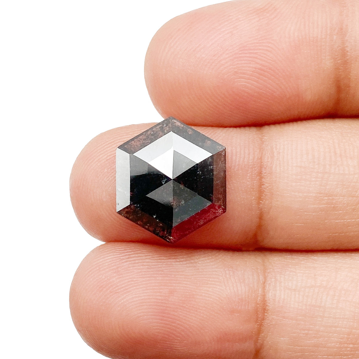 3.91ct | Rustic Hexagon Shape Rose Cut Diamond - Modern Rustic Diamond