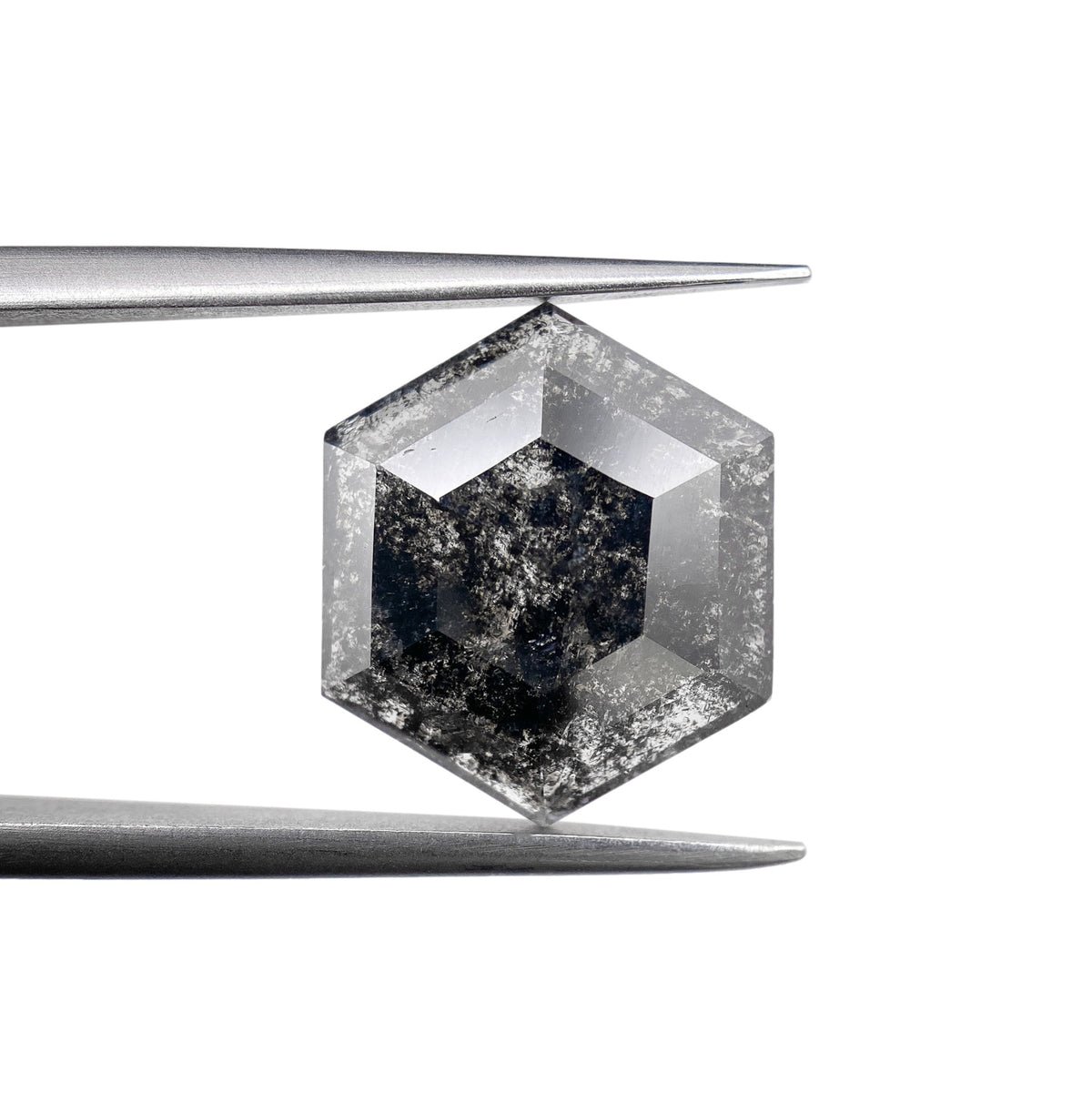 3.91ct | Rustic Hexagon Shape Rose Cut Diamond - Modern Rustic Diamond