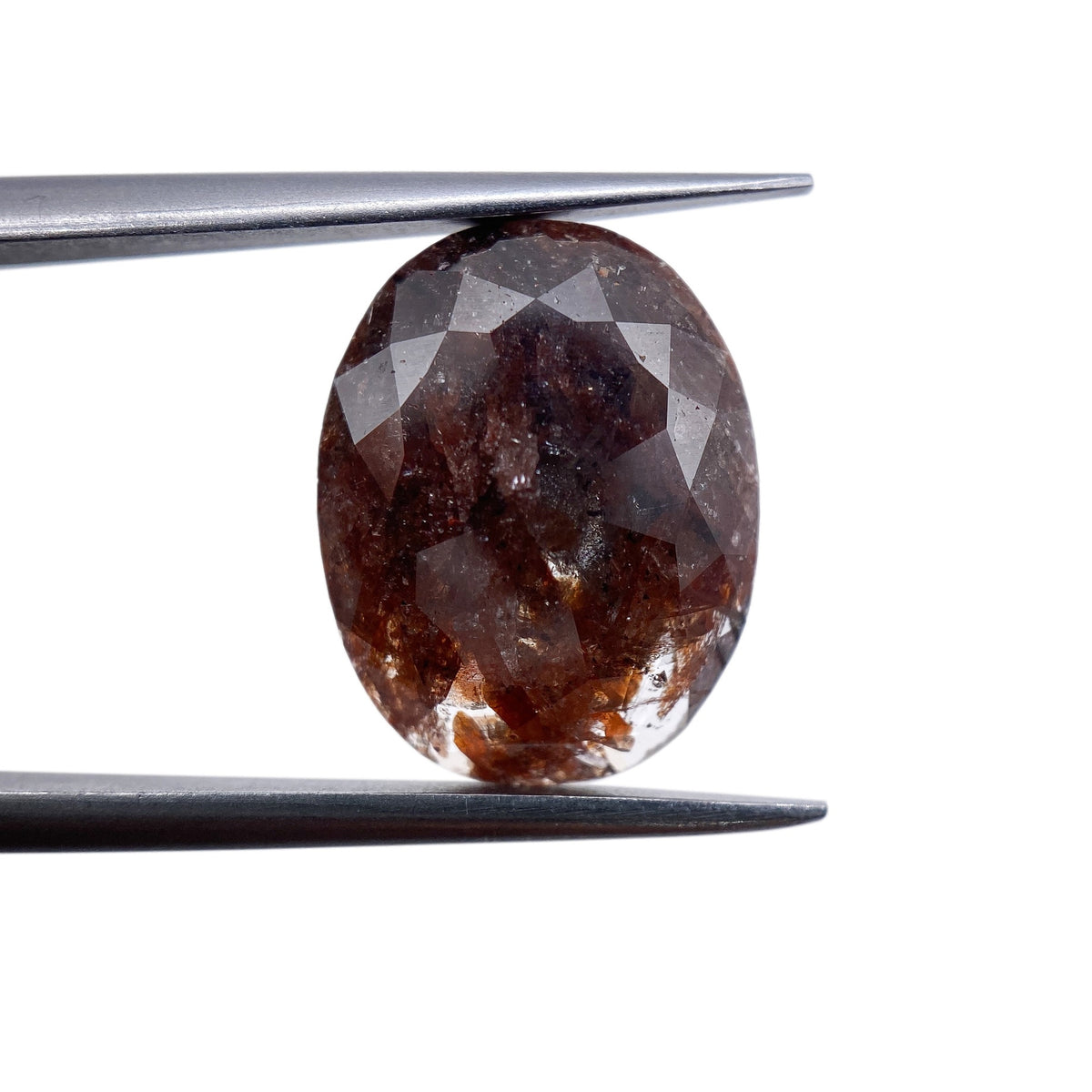 3.96ct | Salt & Pepper Oval Shape Rose Cut Diamond - Modern Rustic Diamond