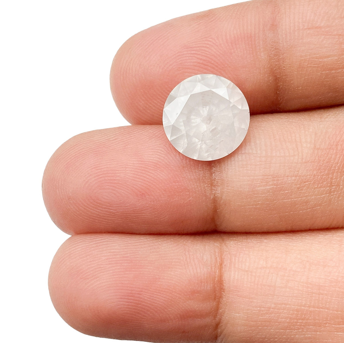 3.97ct | Salt & Pepper Round Shape Brilliant Cut Diamond - Modern Rustic Diamond