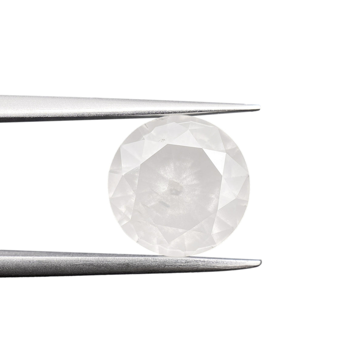 3.97ct | Salt & Pepper Round Shape Brilliant Cut Diamond - Modern Rustic Diamond