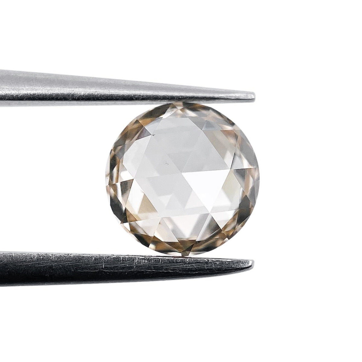 0.88ct | Champagne VS2 Round Shape Rose Cut Diamond - Modern Rustic Diamond