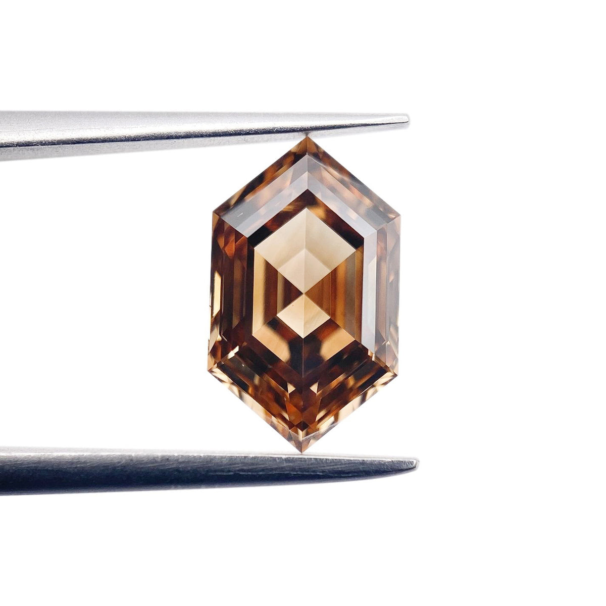 2.06ct | Fancy Dark Orangy Brown VS2 Hexagon Shape Step Cut Diamond (GIA) - Modern Rustic Diamond