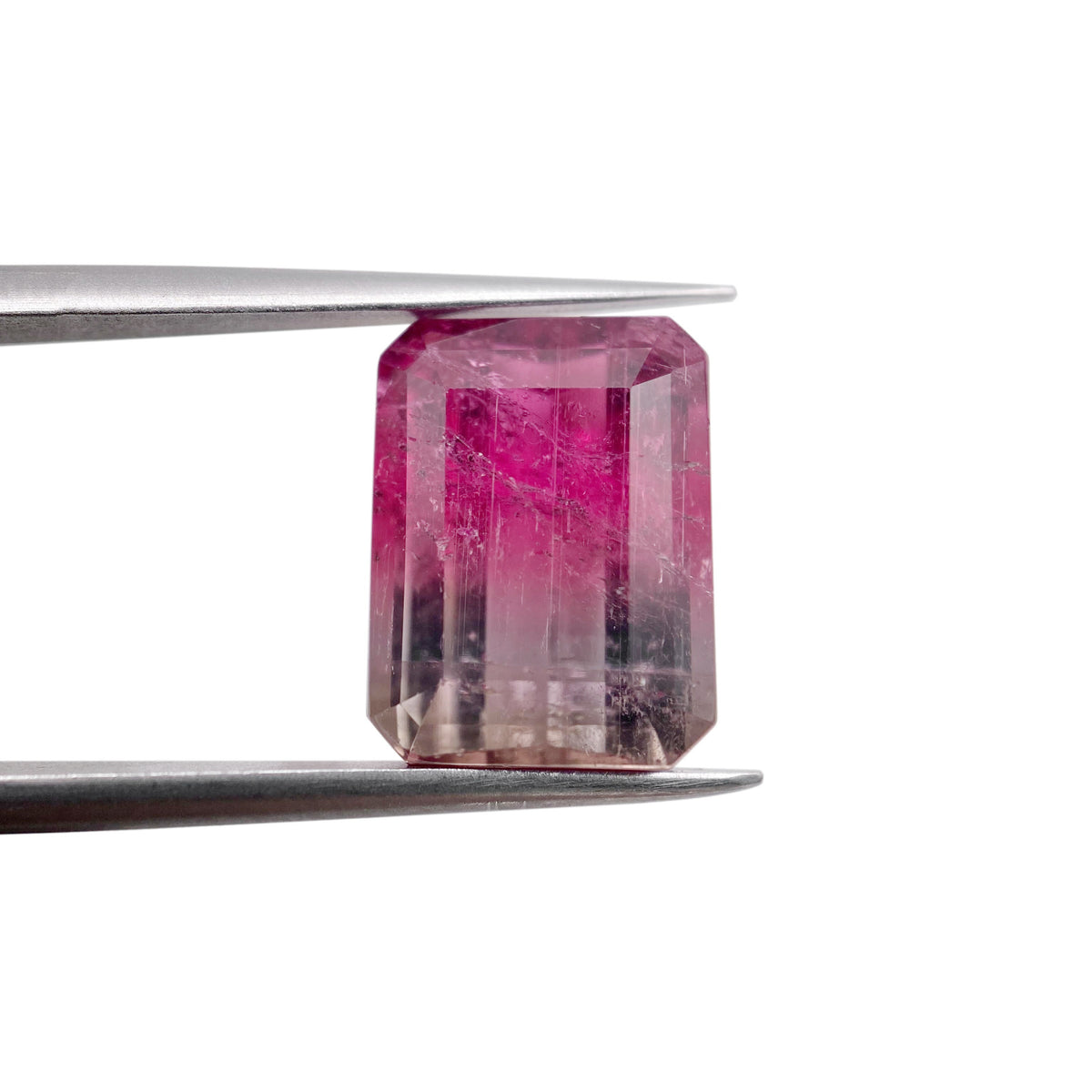 8.17ct |  Emerald Shape Step Cut Tourmaline - Modern Rustic Diamond