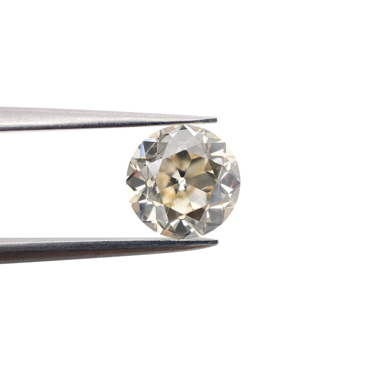 2.03ct | Light Brown VVS Round Shape Old European Cut Diamond - Modern Rustic Diamond