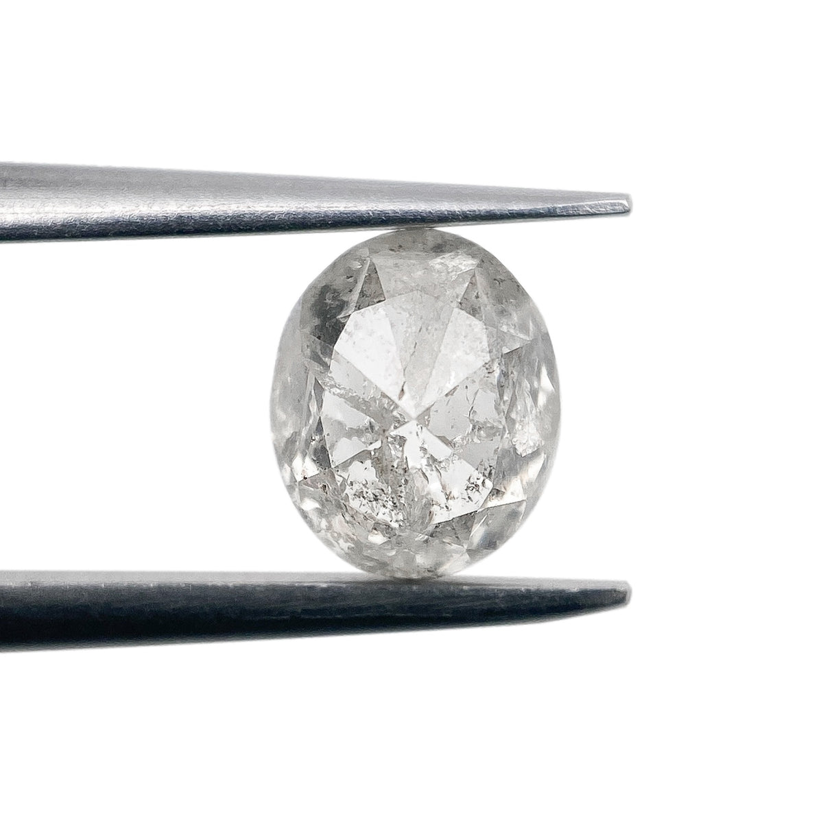 1.02ct | Salt & Pepper Oval Shape Rose Cut Diamond - Modern Rustic Diamond