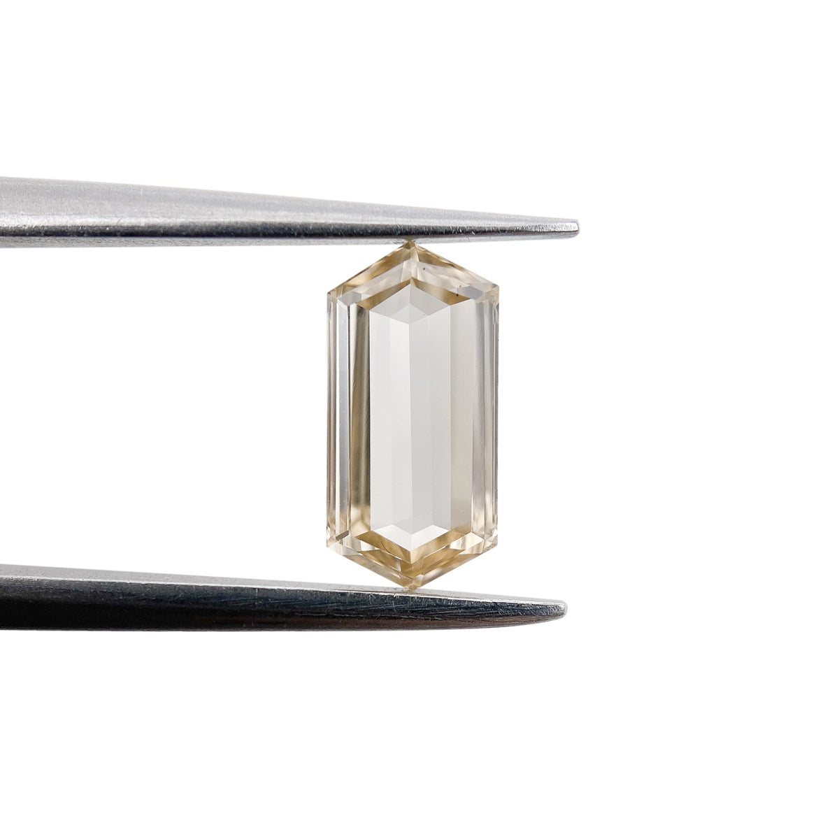 0.85ct | Champagne VVS Hexagon Shape Step Cut Diamond - Modern Rustic Diamond