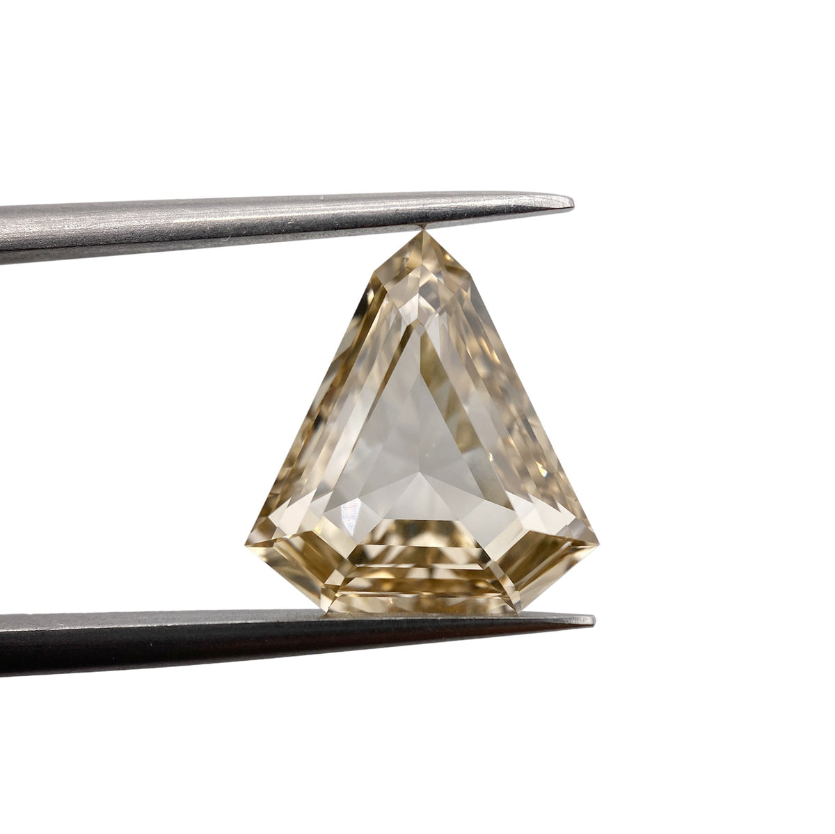 4.01ct | Champagne VVS Shield Shape Step Cut Diamond - Modern Rustic Diamond