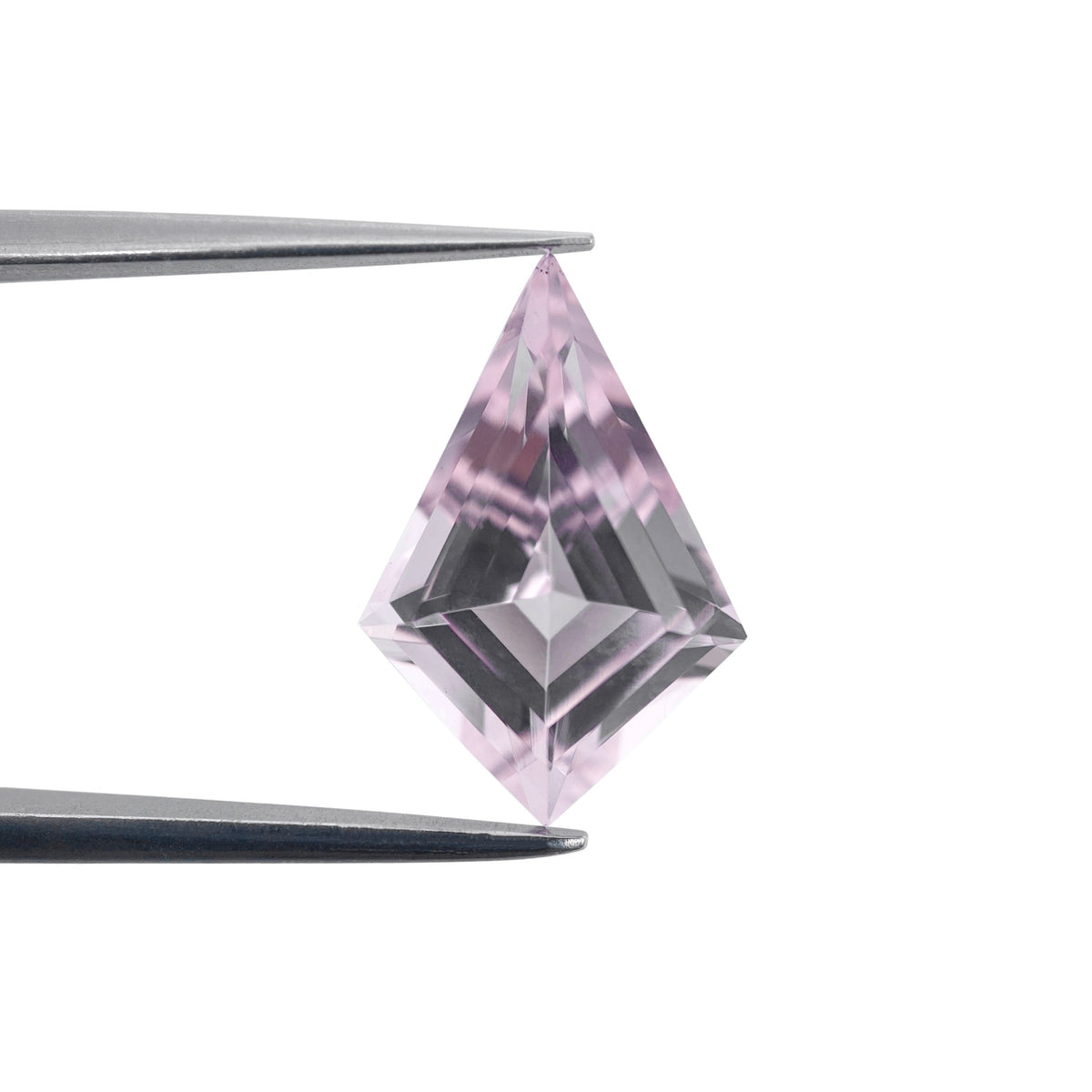 4.00ct |  Kite Shape Step Cut Morganite - Modern Rustic Diamond
