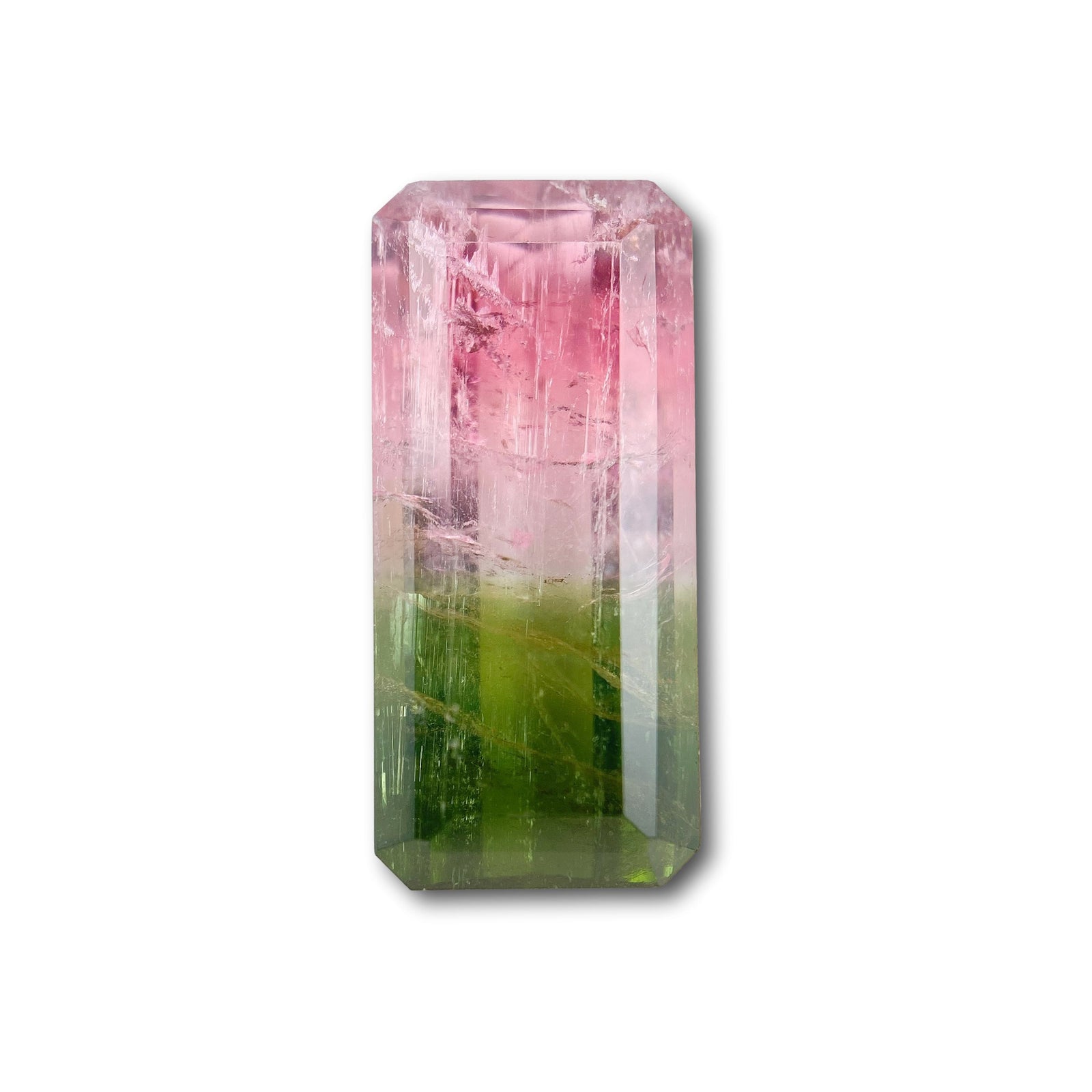 4.03ct |  Emerald Shape Step Cut Tourmaline - Modern Rustic Diamond