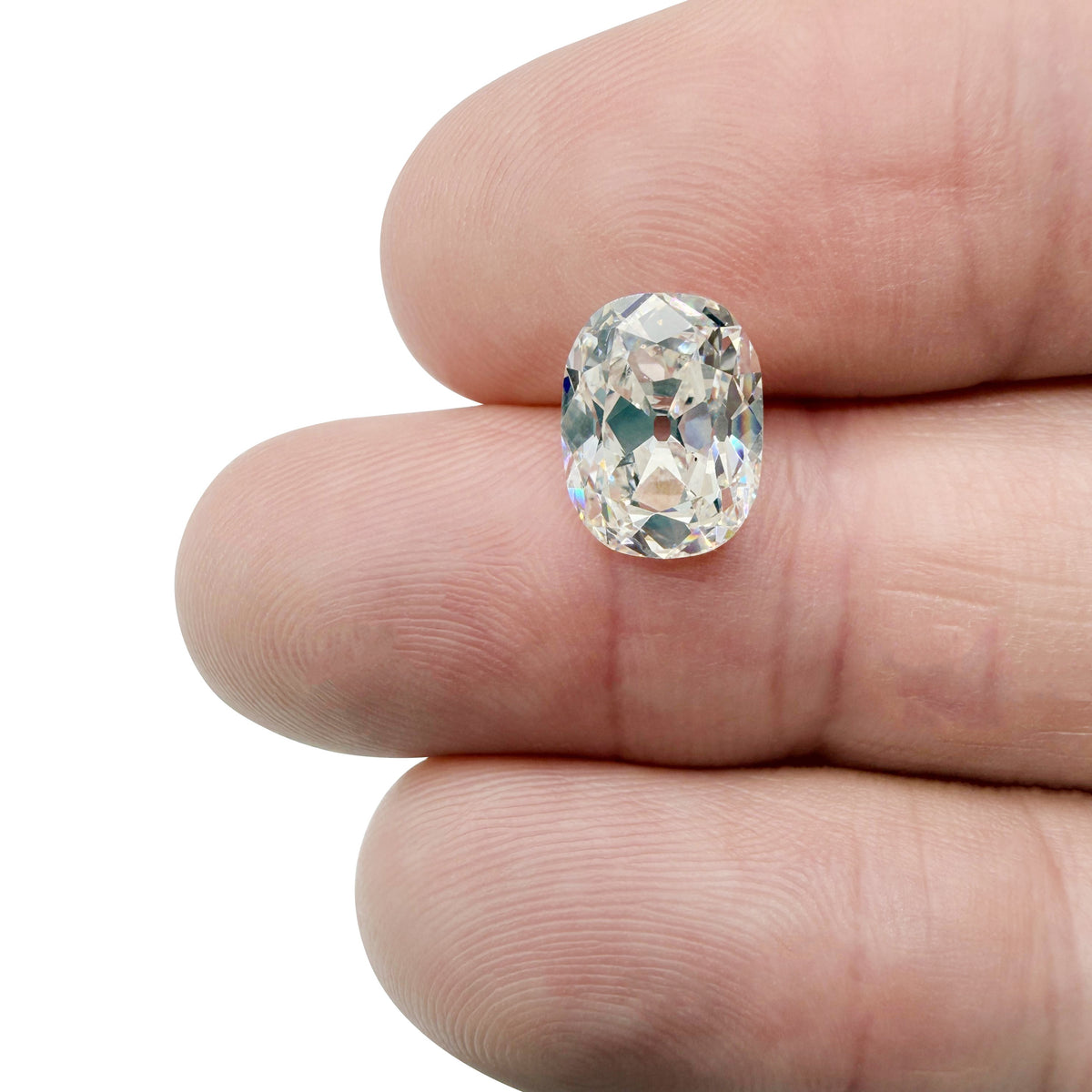 4.03ct | I/VS2 Cushion Shape Vintage Old Mine Cut Diamond (GIA) - Modern Rustic Diamond