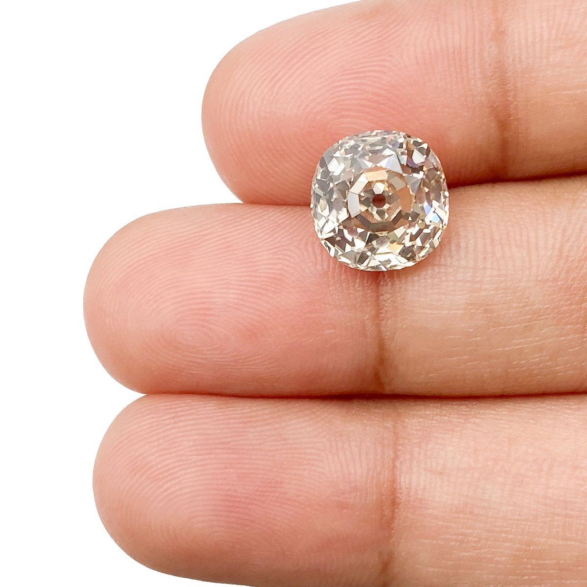 4.17ct | Y-Z/SI1 Cushion Shape Old Mine Cut Diamond (GIA) - Modern Rustic Diamond