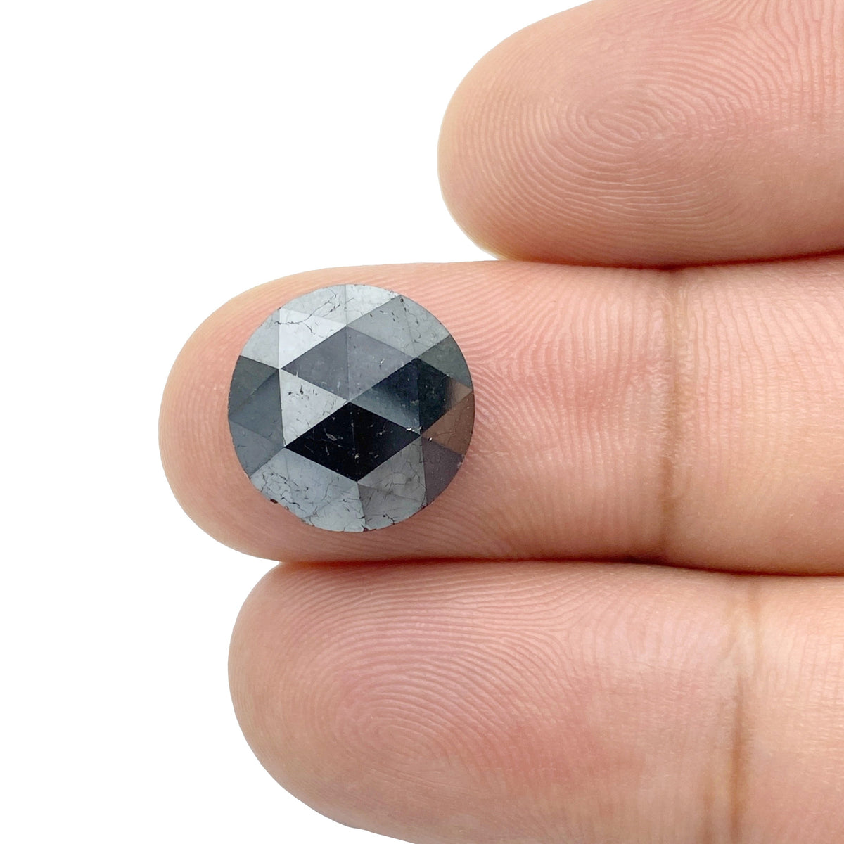 4.33ct | Black/ Round Shape Rose Cut Diamond-Modern Rustic Diamond