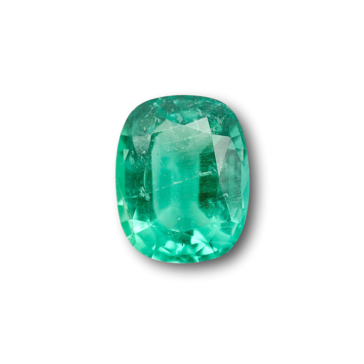 4.33ct | Brilliant Cut Cushion Shape Brazil Emerald - Modern Rustic Diamond