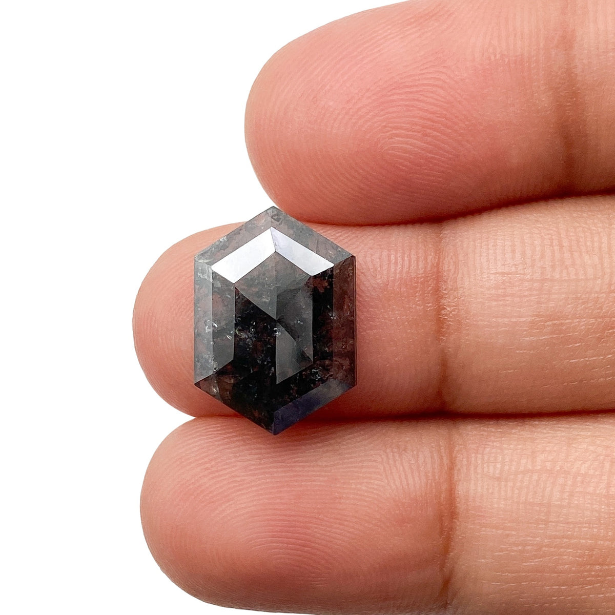 4.46ct | Rustic Hexagon Shape Rose Cut Diamond - Modern Rustic Diamond