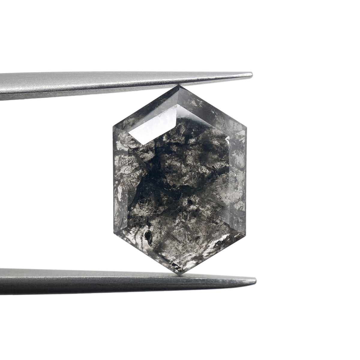 4.46ct | Rustic Hexagon Shape Rose Cut Diamond - Modern Rustic Diamond