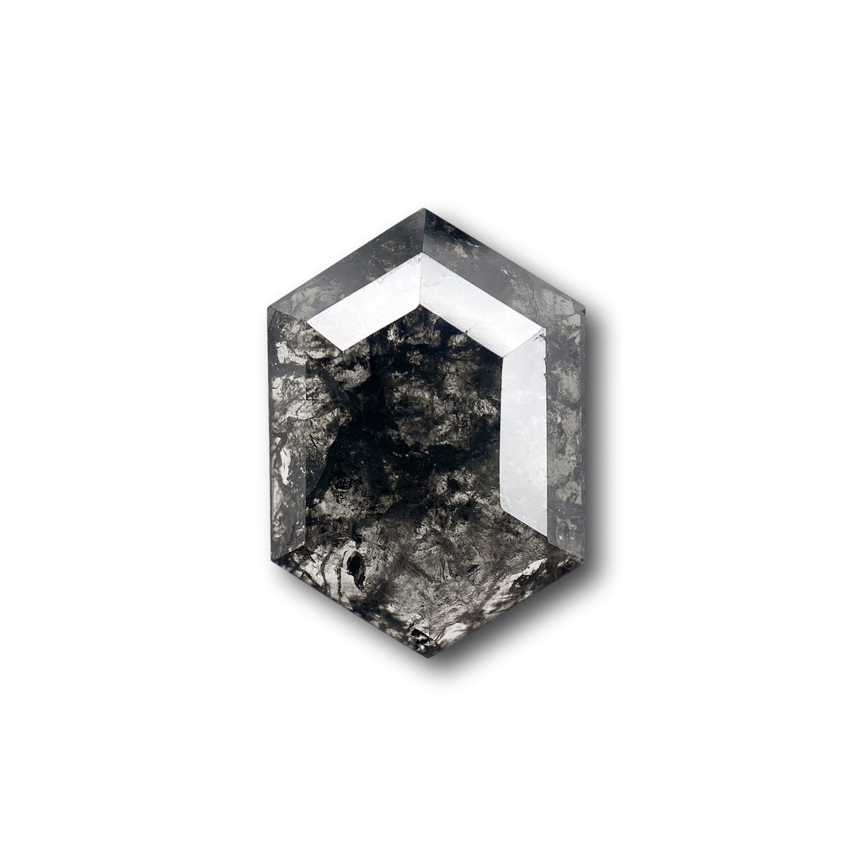 4.46ct | Rustic Hexagon Shape Rose Cut Diamond - Modern Rustic Diamond