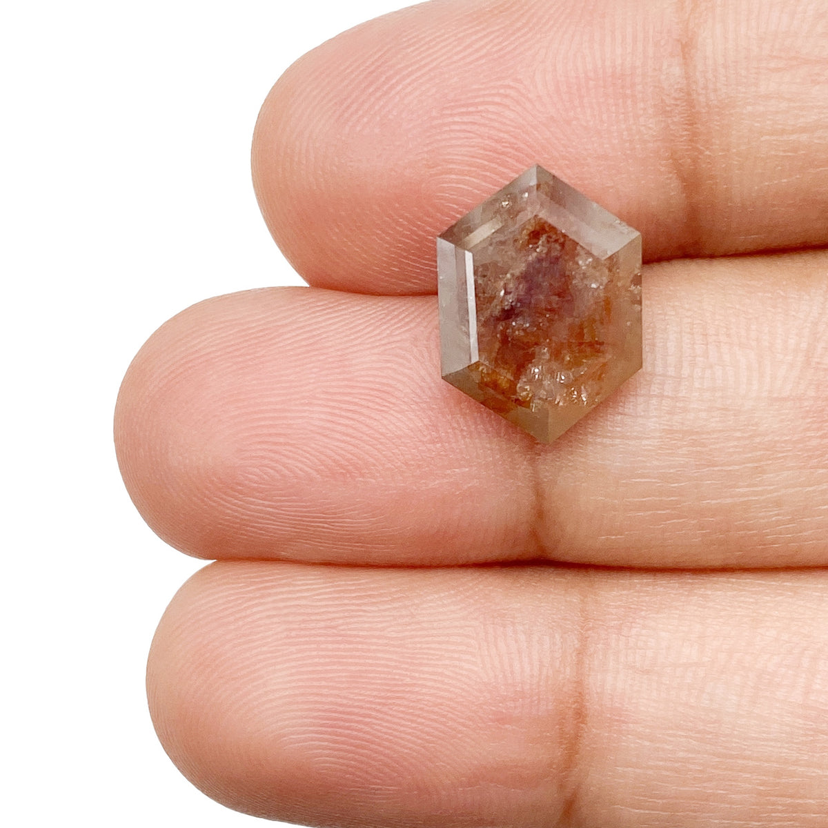 4.55ct | Rustic  Hexagon Shape Step Cut Diamond - Modern Rustic Diamond