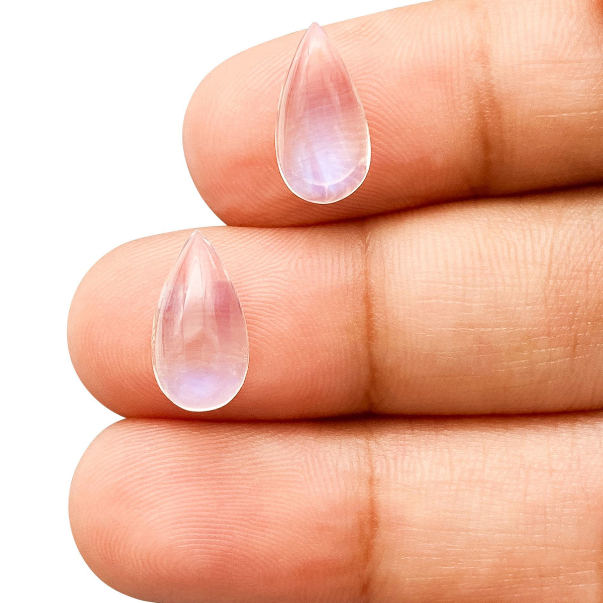 4.80cttw | Blue Pear Shape  Diamond Matched Pair - Modern Rustic Diamond