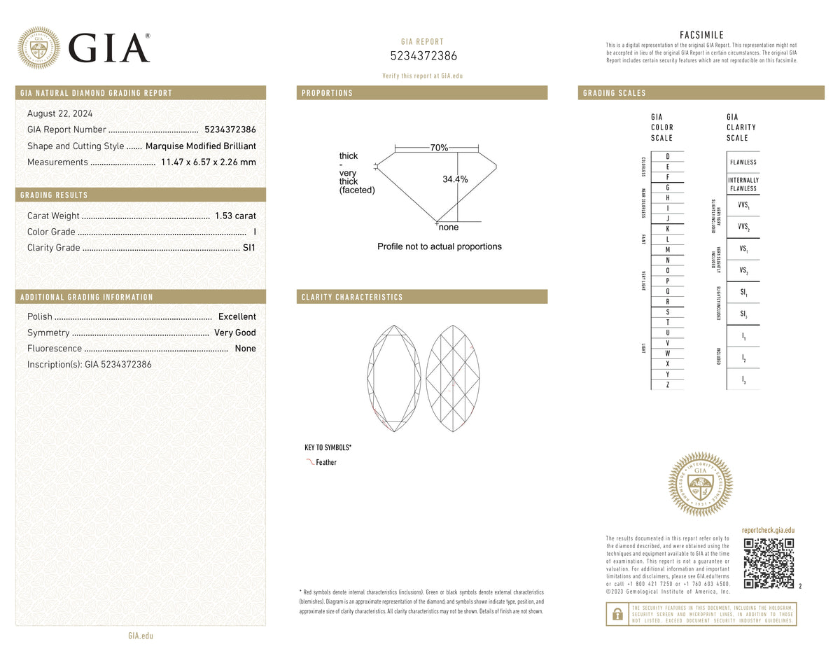 1.53ct | I/SI1 Marquise Shape Rose Cut Diamond (GIA) - Modern Rustic Diamond