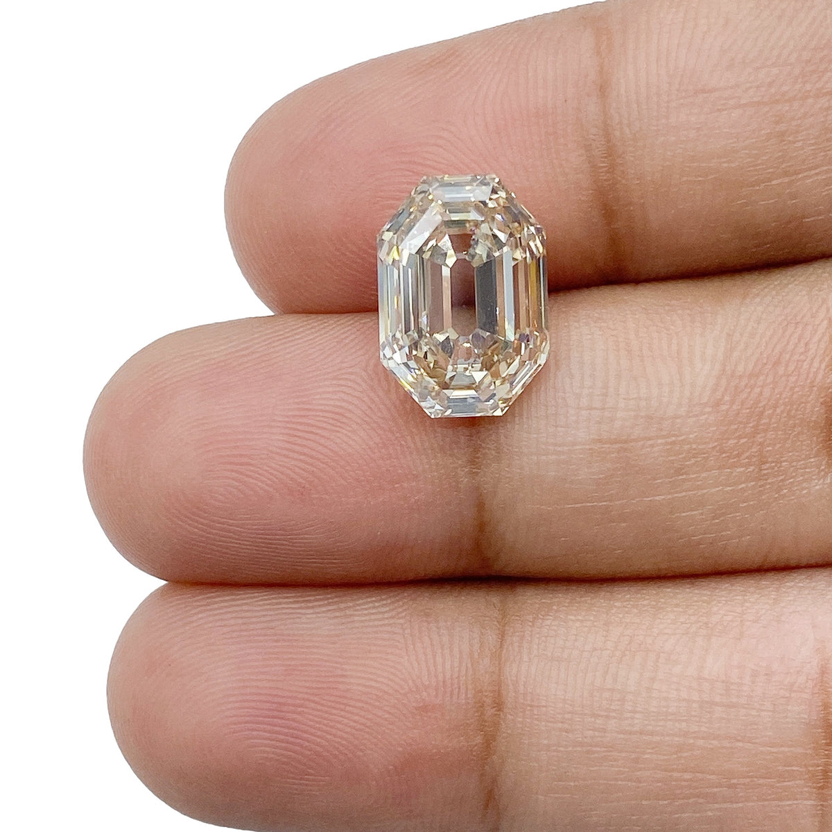 5.03ct | Champagne VVS Octagonal Shape Step Cut Diamond - Modern Rustic Diamond